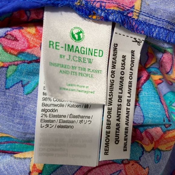 J crew Floral Blue and Pink Women's Top - Picture 8 of 10